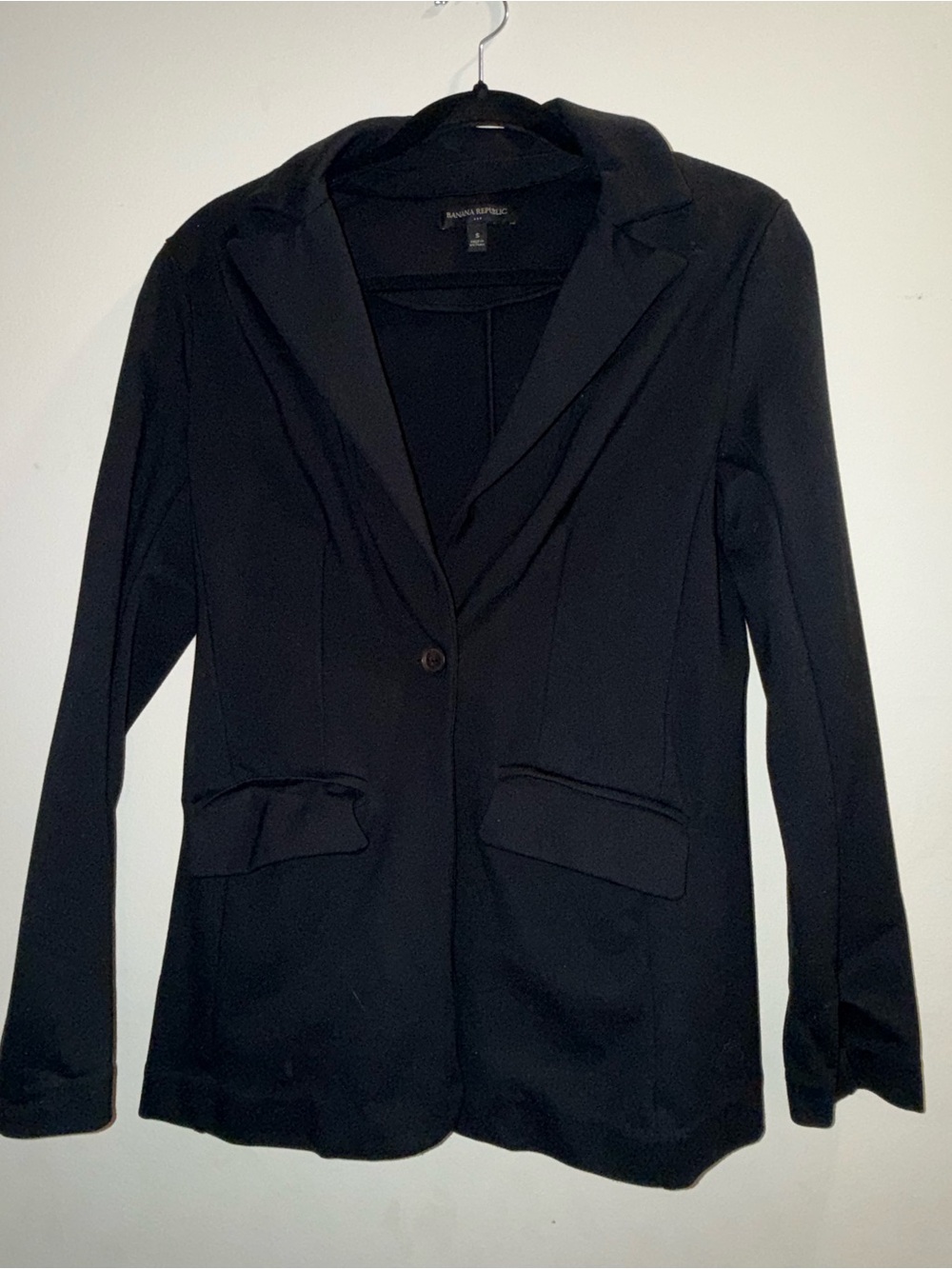 Banana Republic Black Women's Single-Button Suit Jacket